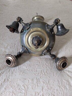 Antique Mixed Metal Pan Ceiling Light Pendant Fixture